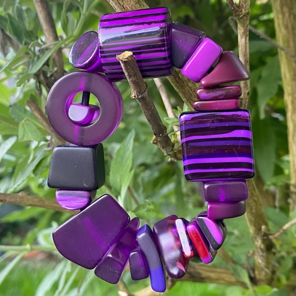 Sobral Jackie Brazil purple resin geometric bracelet - Picture 5 of 6